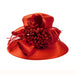 Satin Braid Dress Hat with Sequin Flower Dress Hat Something Special LA WWSR811RD Red  