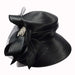 Satin Braid Dress Hat with Rhinestone Leaf Accent Dress Hat Something Special LA    