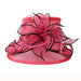 Organza Hat with Twisted Ribbon Dress Hat Something Special LA WSSK753FC Fuchsia  
