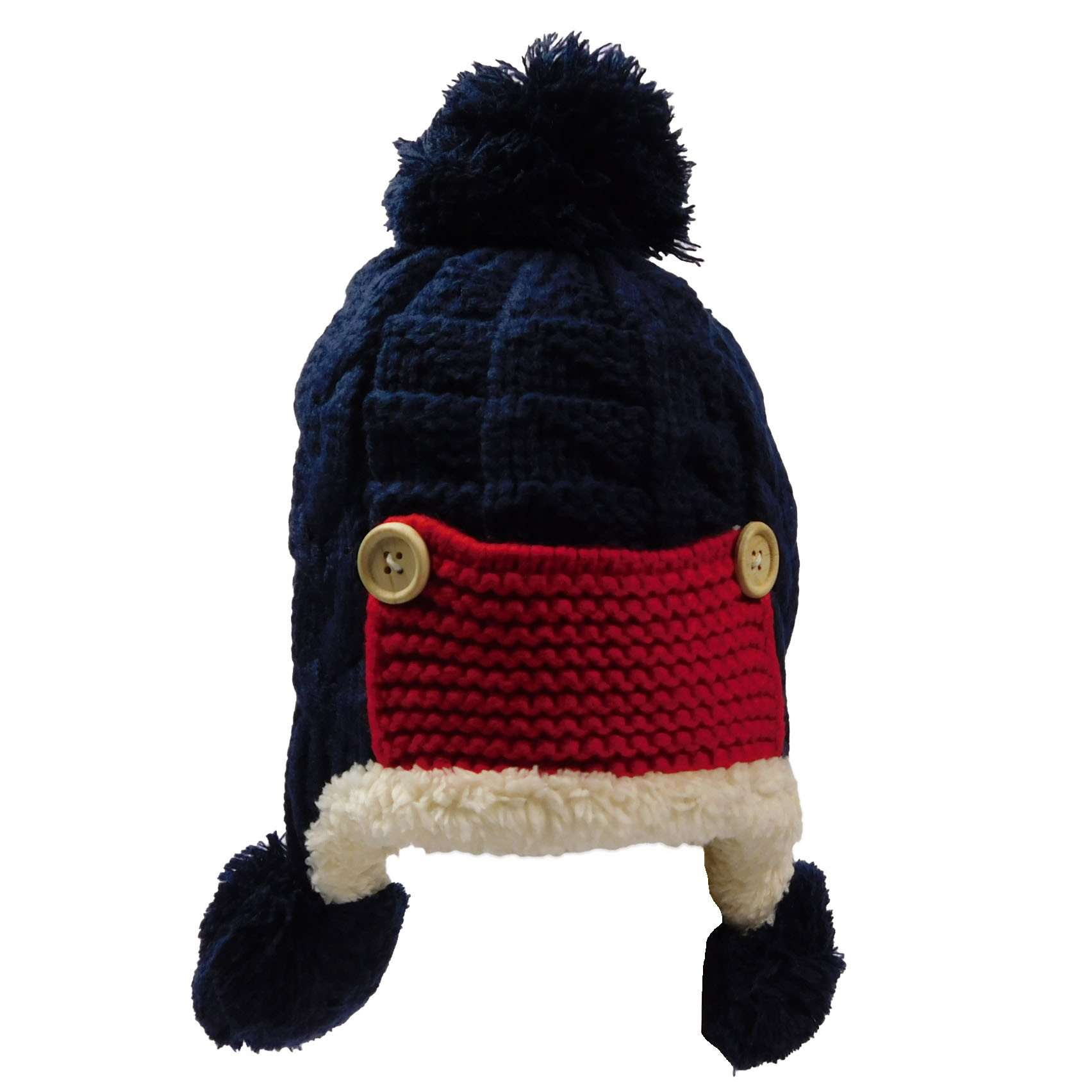 Cable Weave Pom Trapper Hat