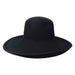 Large Curled Brim Wool Felt Hat, Kettle Brim Hat - SetarTrading Hats 