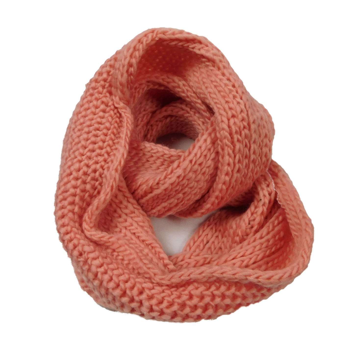 Knit Infinity Scarf Scarves JEL WWPO285PK Pink  