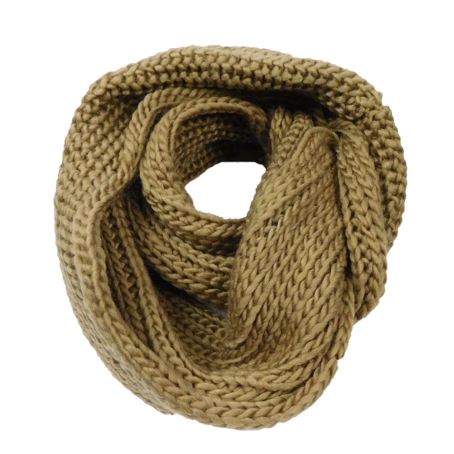 Knit Infinity Scarf Scarves JEL WWPO285CM Camel  
