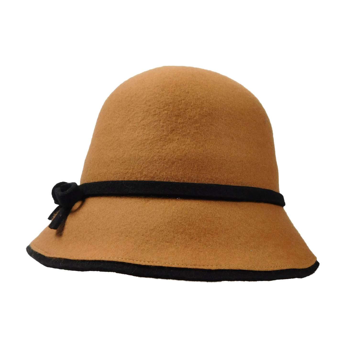 Wool Felt Cloche/Bucket Hat Cloche Jeanne Simmons    