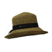 Up Turn Brim Summer Hat - Scala Collection Hats Kettle Brim Hat Scala Hats WSPS653BK Black  