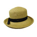 Up Turn Brim Summer Hat - Scala Collection Hats Kettle Brim Hat Scala Hats WSPS653BG Beige  