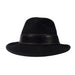 Stacy Adams Teardrop Fedora Hat - Black Fedora Hat Stacy Adams Hats    