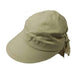 Cotton Facesaver Cap with Bow - Cappelli Hats Cap Cappelli Straworld L70SW-KH Khaki OS (57 cm) 