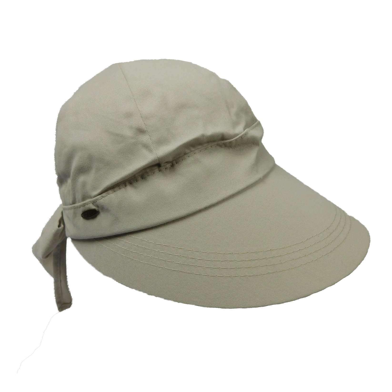 Cotton Facesaver Cap with Bow - Cappelli Hats Cap Cappelli Straworld L70SW-PT Putty OS (57 cm) 