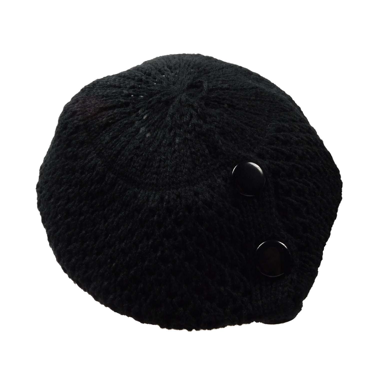Women's Crocheted Beret - Scala Pronto Hat Beanie Scala Hats    