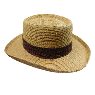 Raffia Gambler with 3-Pleat Band Gambler Hat Great hats by Karen Keith MSPS898BNM M  