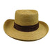 Raffia Gambler with 3-Pleat Band Gambler Hat Great hats by Karen Keith    