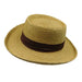 Raffia Gambler with 3-Pleat Band Gambler Hat Great hats by Karen Keith    