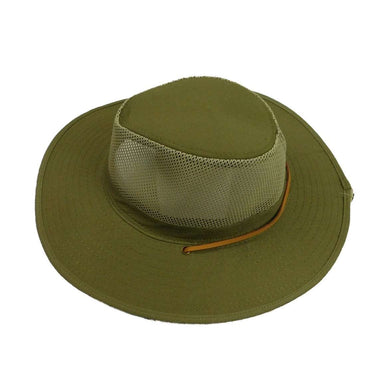 Mesh Top Safari Hat -Olive Safari Hat Mentone Beach    