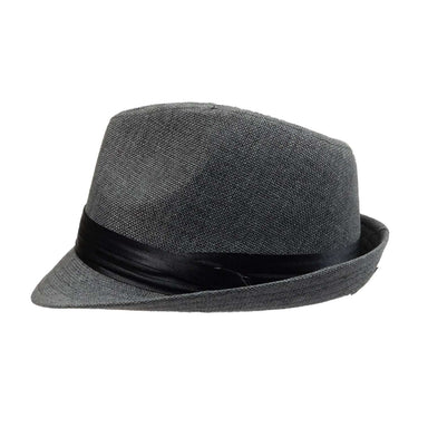 Grey Fedora Hat with Satin Band Fedora Hat Mentone Beach MSPP908GYM M  