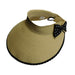 Polka Dot Bow Sun Visor Visor Cap Boardwalk Style Hats WSPS662bk Black  