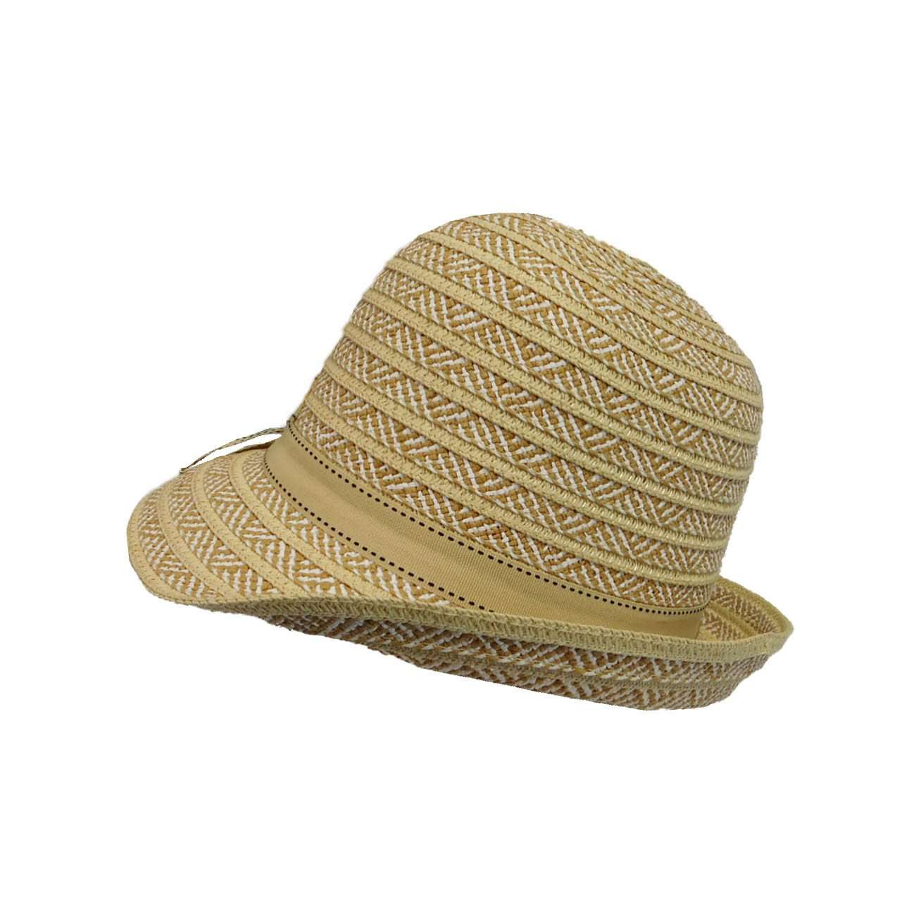 Striped Asymmetrical Summer Cloche, Cloche - SetarTrading Hats 