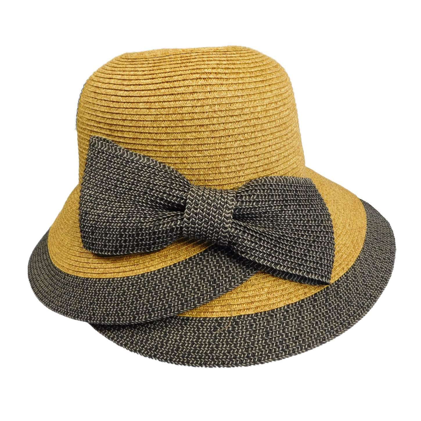 Overlapping Brim and Bow Sun Hat — SetarTrading Hats display picture 1