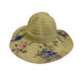 Ribbon and Straw Floppy Hat Floppy Hat Jeanne Simmons WSRP675BL Blue  