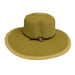 Flat Brim Sun Hat with Contrast Edge Floppy Hat Jeanne Simmons js8310ol Olive  