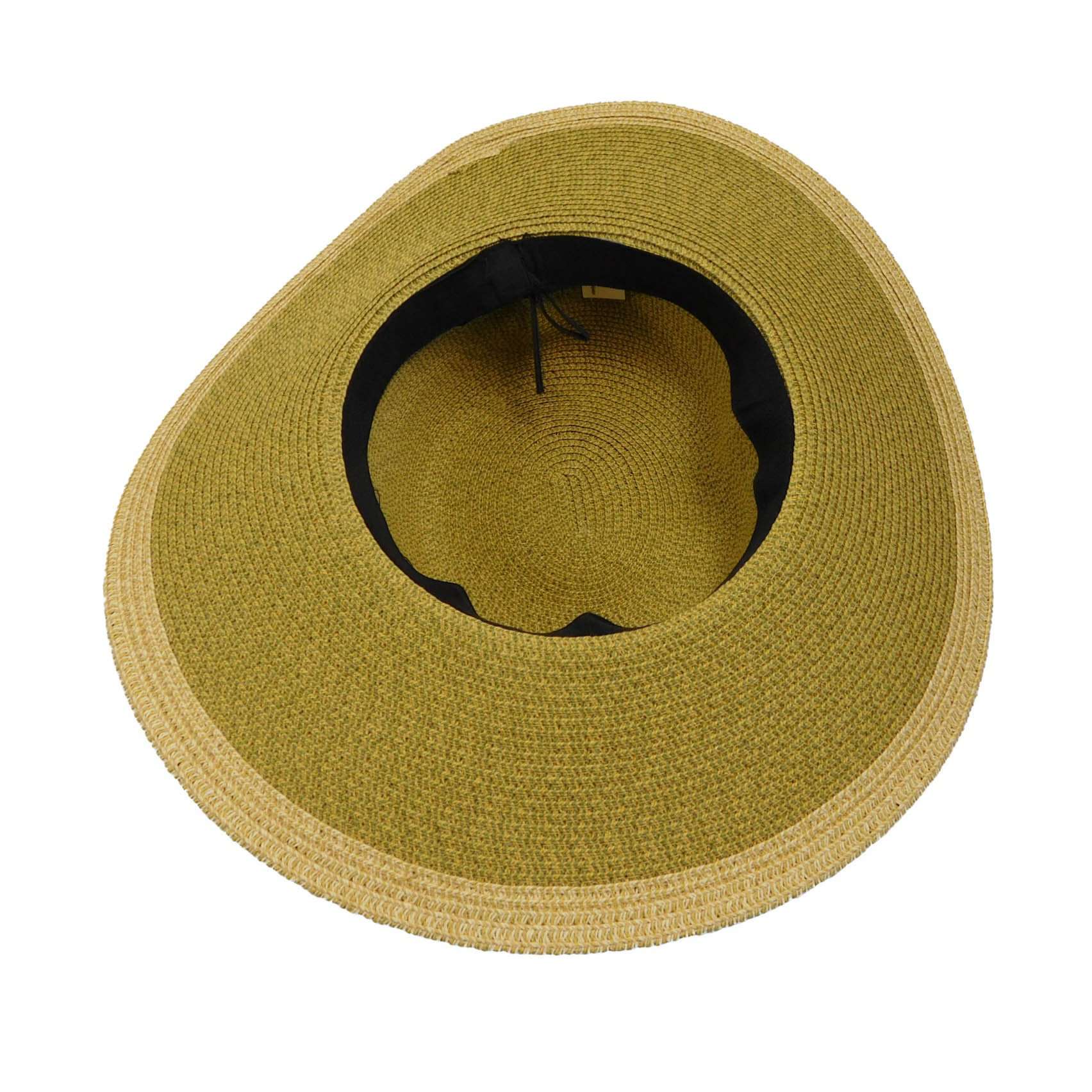 Flat Brim Sun Hat with Contrast Edge Floppy Hat Jeanne Simmons    