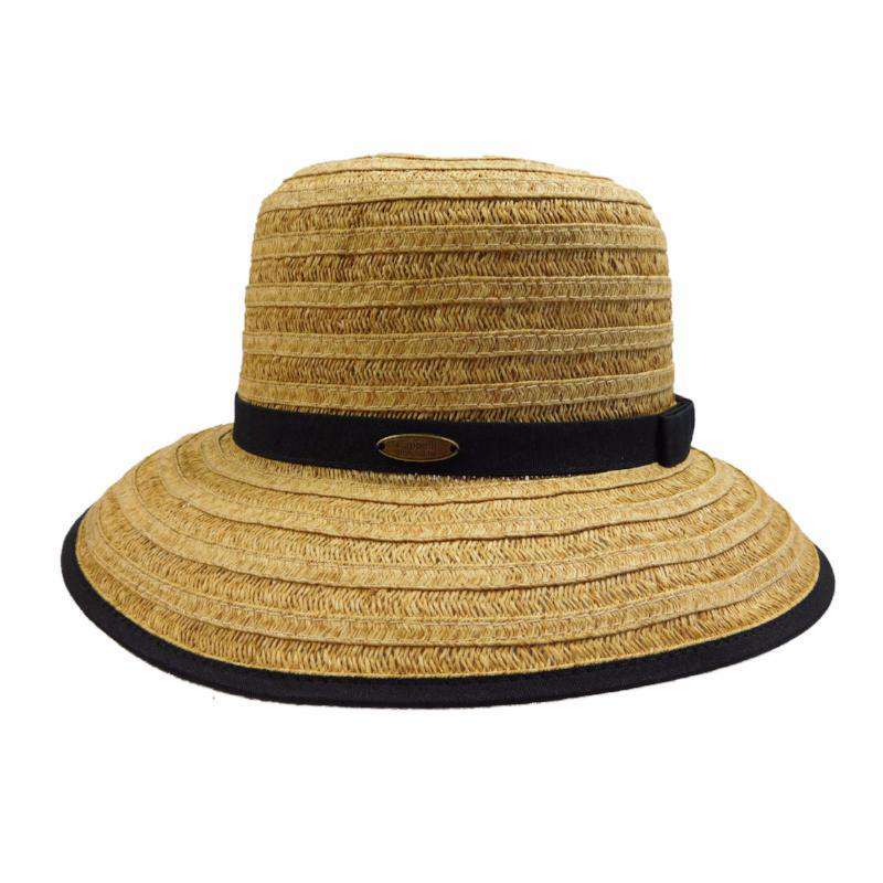 Cappelli Big Brim Hat with Ribbon Accent Wide Brim Hat Cappelli Straworld WSPS692BK Black M/L (57 - 58 cm) 