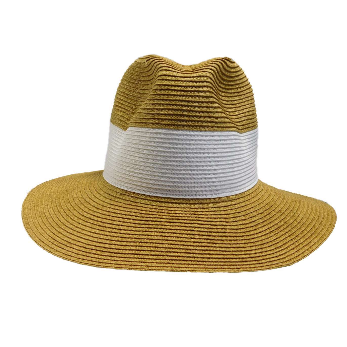 Large Brim Straw Safari Hat Safari Hat Jeanne Simmons WSPS704WH White  