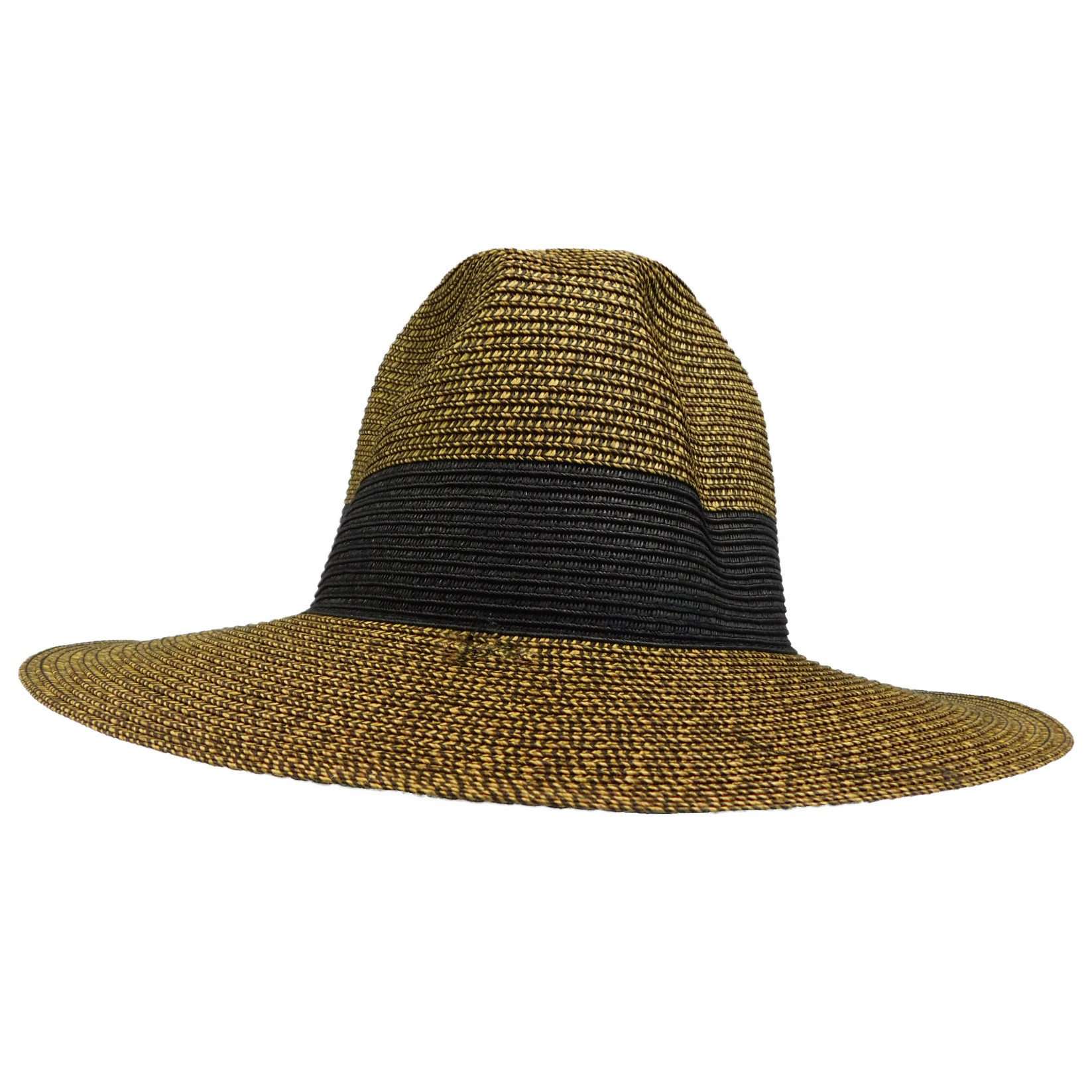 Large Brim Straw Safari Hat Safari Hat Jeanne Simmons WSPS704BK Black  