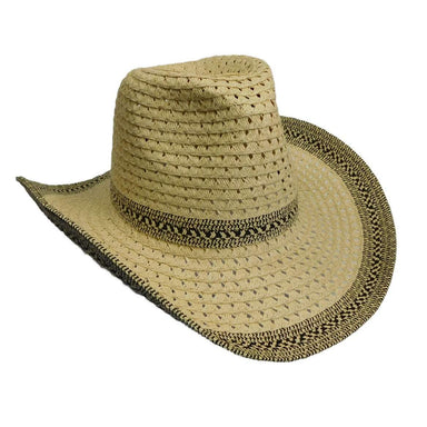 Cowboy Hat with Tribal Design Band Cowboy Hat Jeanne Simmons WSPS703NT Natural  