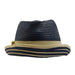 Striped Brim Fedora Hat Fedora Hat Jeanne Simmons    
