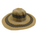 Ribbon and Straw Sun Hat with Tribal Motif, Floppy Hat - SetarTrading Hats 