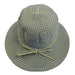 Checkered Ribbon Summer Big Brim Hat - Jeanne Simmons Hats Wide Brim Hat Jeanne Simmons    