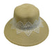 Straw Big Brim Hat Decorated with Lace Wide Brim Hat Jeanne Simmons    