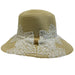 Straw Big Brim Hat Decorated with Lace Wide Brim Hat Jeanne Simmons    
