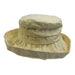 Pleated Ribbon Hat Kettle Brim Hat Jeanne Simmons WSPO721CR Cream  