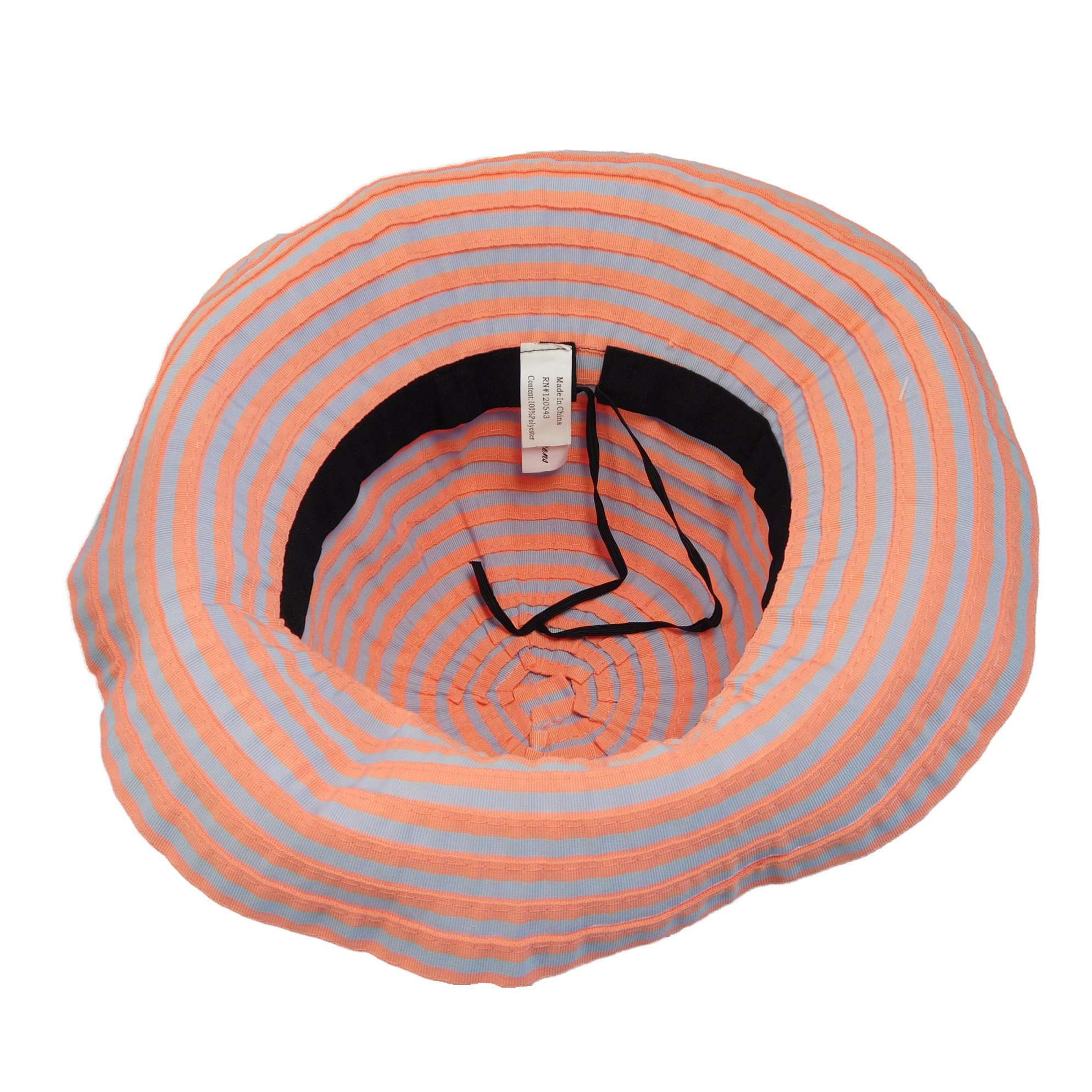 Striped Ribbon Sun Hat Kettle Brim Hat Jeanne Simmons    