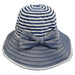 Striped Crown Ribbon Hat Kettle Brim Hat Jeanne Simmons    