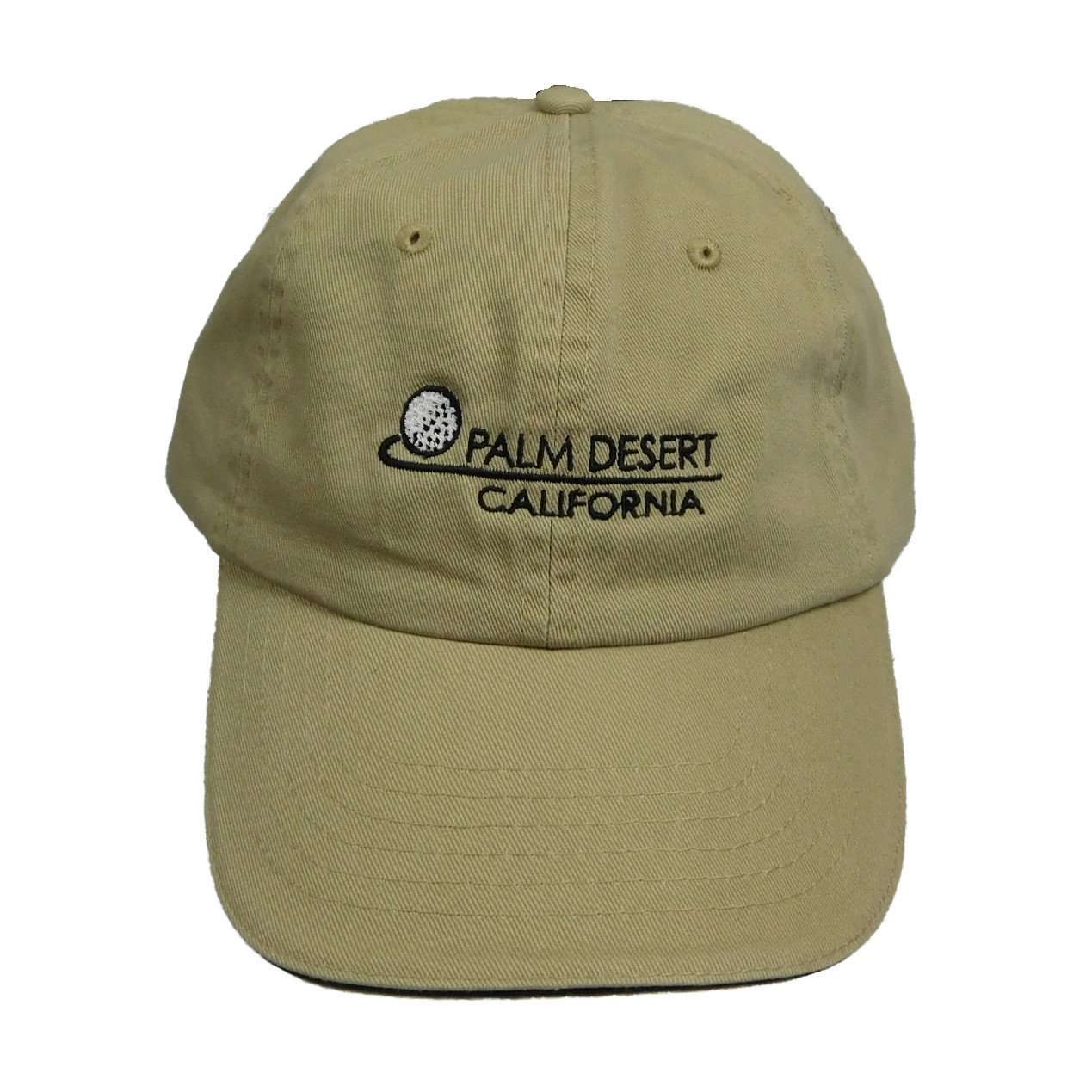 DPC Unstructured Cap with PALM DESERT Cap Dorfman Hat Co. C0001KH Khaki  