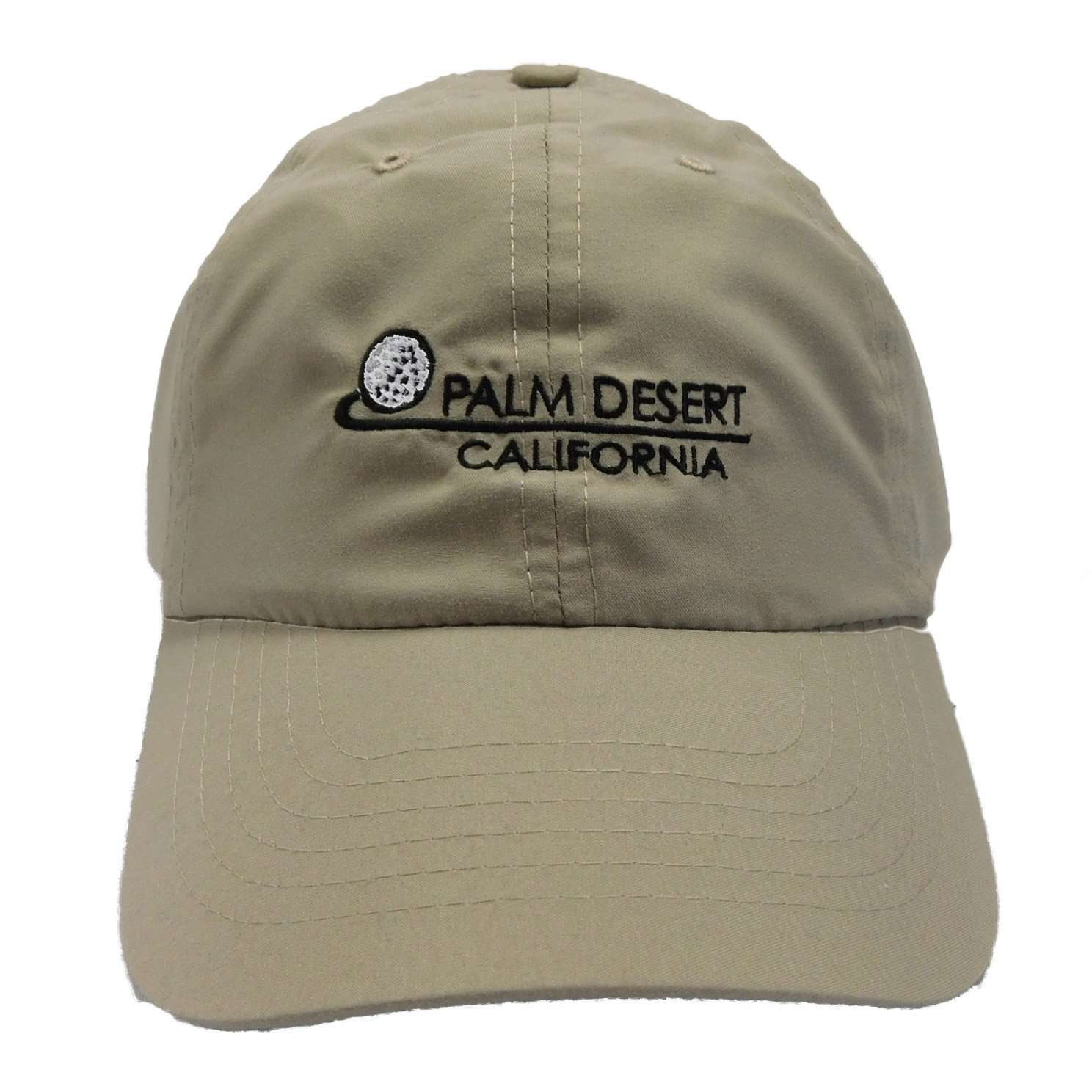 Tropical Trends Microfiber Baseball Cap - PALM DESRT Cap Dorfman Hat Co. C0002TN Tan  