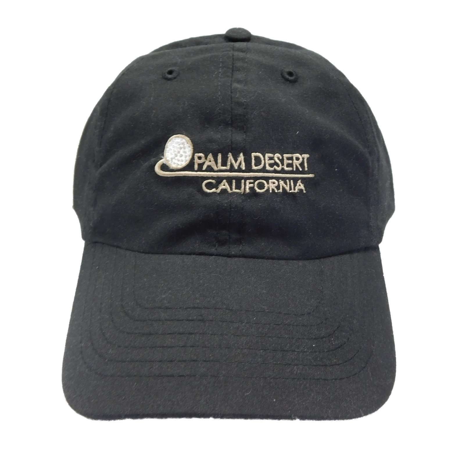 Tropical Trends Microfiber Baseball Cap - PALM DESRT Cap Dorfman Hat Co. C0002BK Black  