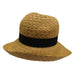 Criss Cross Braid Summer Hat Wide Brim Hat Jeanne Simmons WSPS462TN Tan  