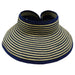 Two Tone Roll Up Wrap Around Sun Visor Hat by Boardwalk Visor Cap Boardwalk Style Hats da148-2nv Navy / Natural OS 