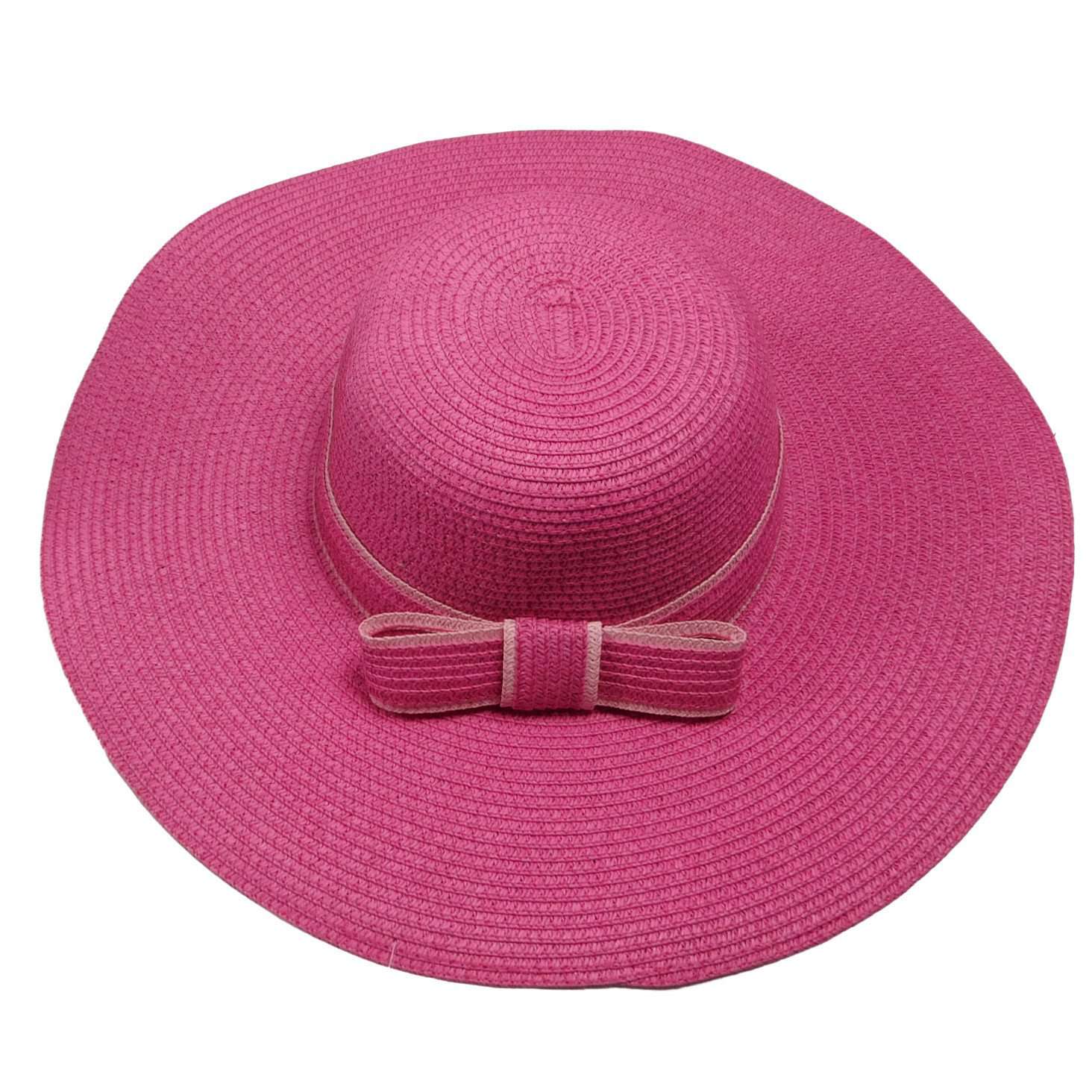 Sun Hat with Bow Detail Floppy Hat Something Special LA WSPS475FC Fuchsia  