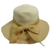 Two Tone Sun Hat with Linen Bow, Wide Brim Hat - SetarTrading Hats 