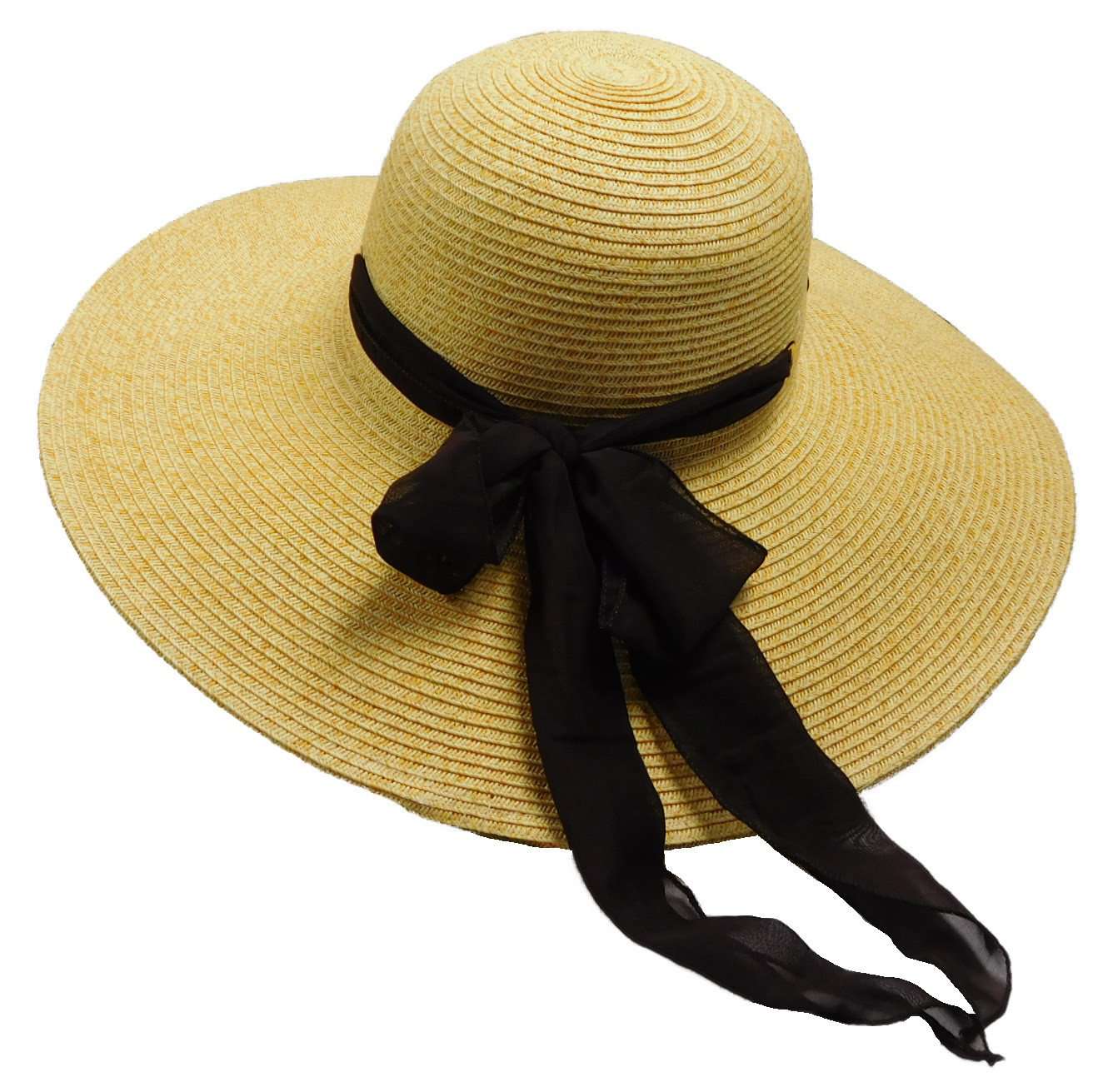 Summer Floppy Hat with Chiffon Bow