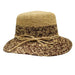 Two Tone Raffia Cloche Hat - Sophia Collection Cloche Something Special LA WSRA479BN Brown Medium (57 cm) 