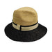 Two Tone Raffia Safari Hat Safari Hat Something Special LA WSRA477BK Black  
