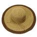 Two Tone Natural Raffia Beach Hat - Sophia Hat Collection Floppy Hat Something Special LA WSRA483BN Brown Medium (57 cm) 