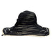 Spiral Sewn Ribbon and Straw Sun Hat by JSA for Women Floppy Hat Jeanne Simmons js9332BK Black  