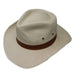 Washed Twill Outback Safari Hat Dorfman Hat Co. MSCT909PTM M Putty 